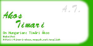 akos timari business card